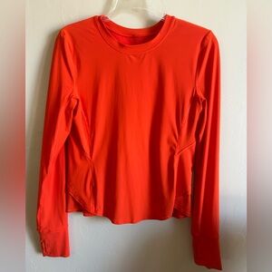 Lululemon Orange Long Sleeve Top